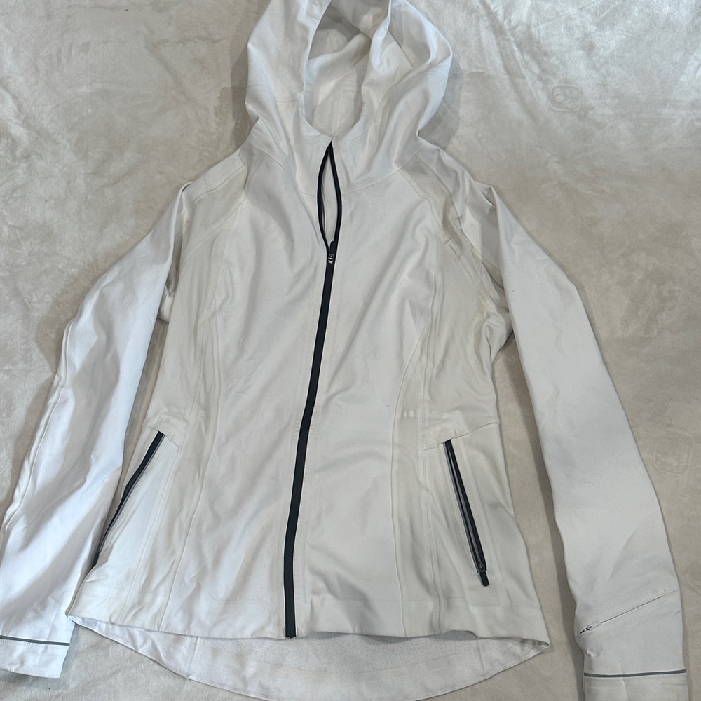 Lululemon white Rain Jacket